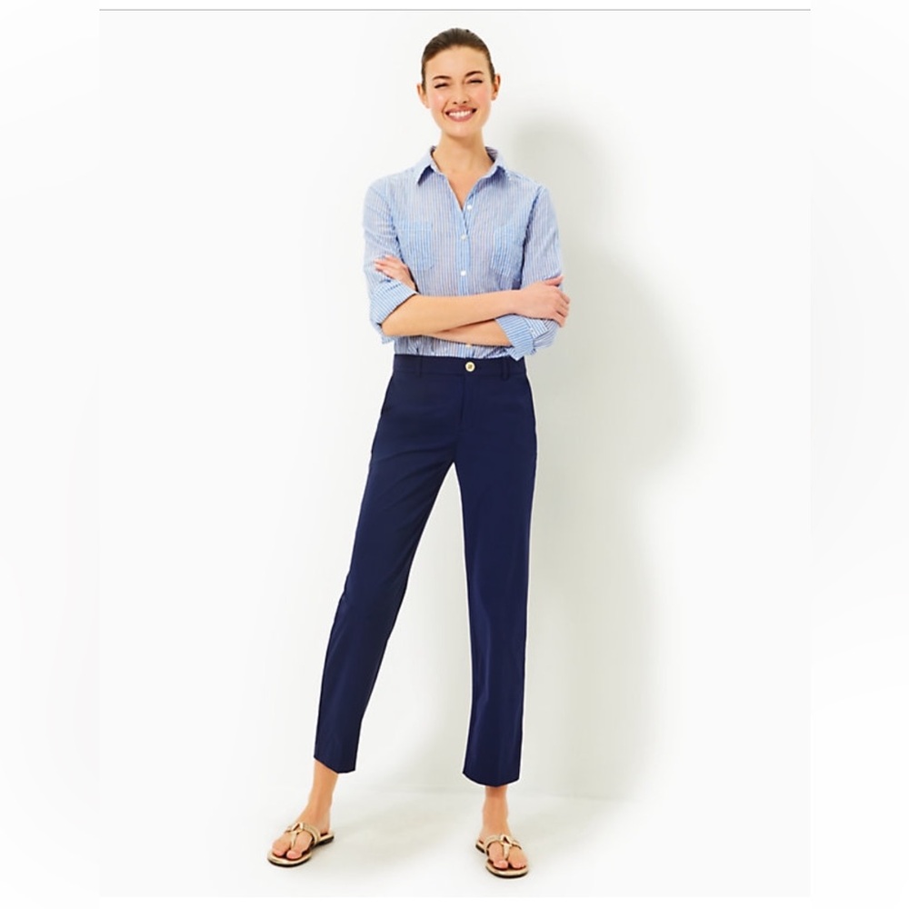 NWT Lilly Pulitzer Travel Trouser UPF 50+ - Navy